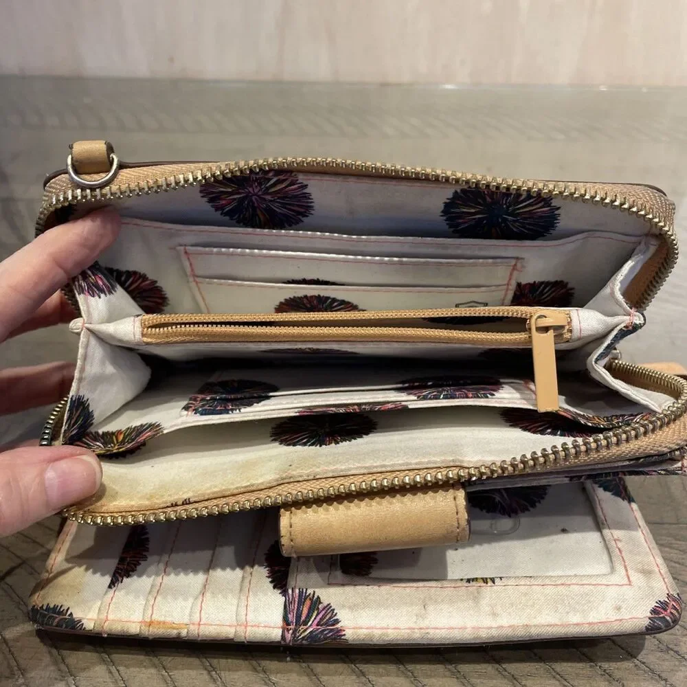 Vera Bradley Vachetta Brown Resort Wristlet Roadrunner bird Cactus Design - Picture 5 of 7